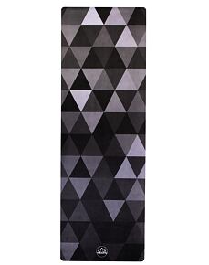 YOGGYS [DARK TRIANGLES] černá designová jógová podložka 