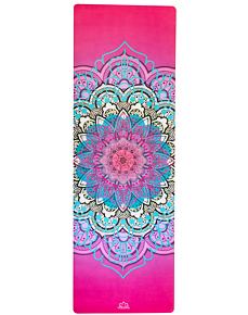 YOGGYS [LOTUS BLOSSOM] růžová designová jógová podložka s mandalou