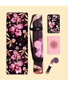 Set na jógu s designovou jogamatkou WILD ORCHID