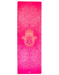 YOGGYS [HAMSA GYPSY SOUL] růžová designová jógová podložka s HAMSOU 