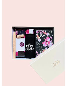 Dárkový set s jógovým blokem, páskem a ručníkem WILD ORCHID