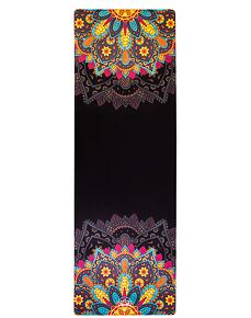 YOGGYS [VINTAGE MANDALA] černá designová jógová podložka s mandalou
