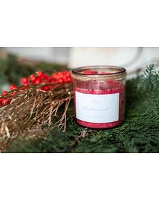 přírodní aroma svíčka, vánoční punč, rumové aroma, červená