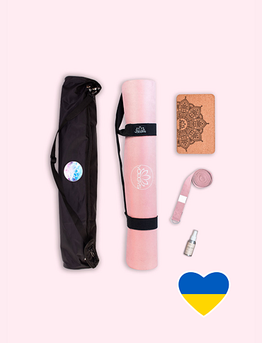 YOGGYS [SUNSET] multipack a barevná růžová designová jógová podložka, pomoc Ukrajině