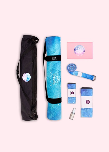 YOGGYS [ILLUMINATION] růžová/modrá designová jógová podložka