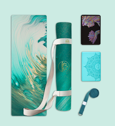 Set na jógu s designovou jogamatkou AQUA