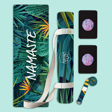 Set na jógu s designovou jogamatkou NAMASTE