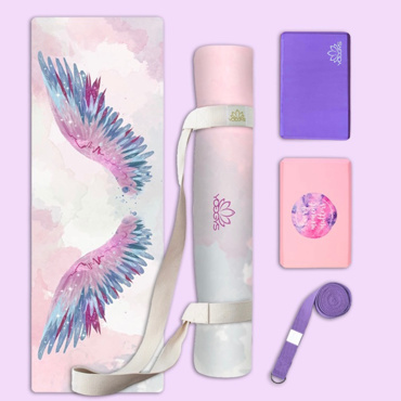 Set na jógu s profi jógamatkou OPEN YOUR WINGS