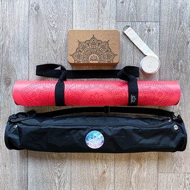 YOGGYS - ALL-MULTIPACK [MANDALA RED] jógamatka + pomůcky
