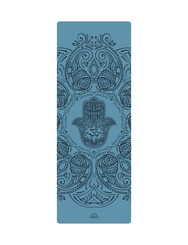 YOGGYS ALL YOGA MAT [HAMSA DARK BLUE] neklouzavá podložka na jógu