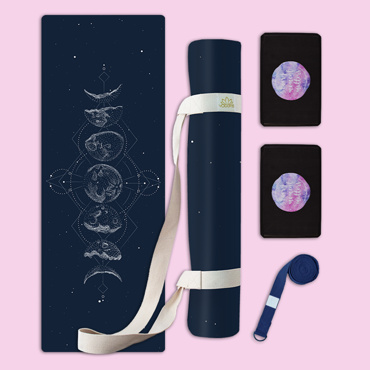 Set na jógu s designovou jogamatkou MOON PHASE