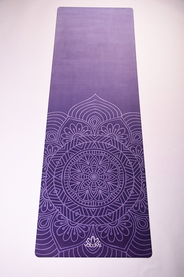YOGGYS [PURE MEDITATION INFINITY] fialová designová jógová podložka s mandalou