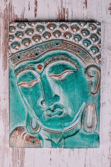 Obraz Buddhy ZELENÝ 40 cm