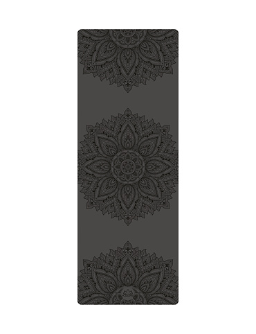 YOGGYS ALL YOGA MAT [MANDALA BLACK] neklouzavá profesionální podložka na jógu černá s mandalou