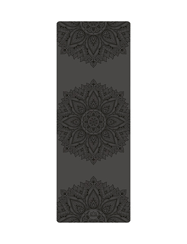 YOGGYS ALL YOGA MAT [MANDALA BLACK] neklouzavá profesionální podložka na jógu černá s mandalou