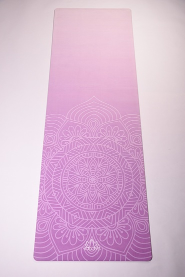 YOGGYS [PURE MEDITATION LAVENDER] fialová designová jógová podložka s mandalou
