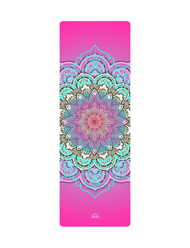 YOGGYS [LOTUS BLOSSOM] růžová designová jógová podložka s mandalou