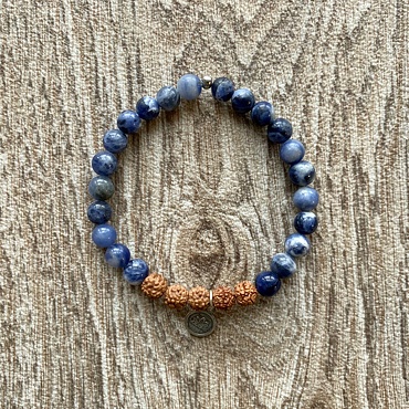 YOGGYS náramek - sodalit a rudraksha