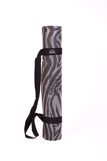 YOGGYS OUTLET ALL YOGA MAT profesionální neklouzavá jógová podložka [ZEBRA] černá