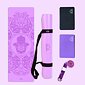 Set na jógu s profi jógamatkou HAMSA PURPLE