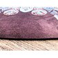 YOGGYS - MANDALA YOGA ROUND MAT - BOHO MANDALA hnědá designová kulatá jógová podložka s pírky