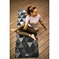 YOGGYS [DARK TRIANGLES] černá designová jógová podložka 
