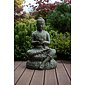 Socha Buddhy ZELENÁ  - nádoba na svíčku 80 cm