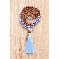 YOGGYS meditační mala - angelit a rudrakša LIGHT BLUE