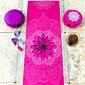YOGGYS [LOTUS MEDITATION] růžová designová jógová podložka s mandalou 