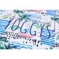 YOGGYS [HAPPY BOATS] bílá dětská designová jógová podložka s lodičkama